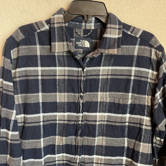 The North Face Plaid Flannel Shirt Size Large - Picture 3 of 8